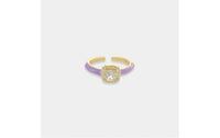 Enamel CZ Adjustable Rings