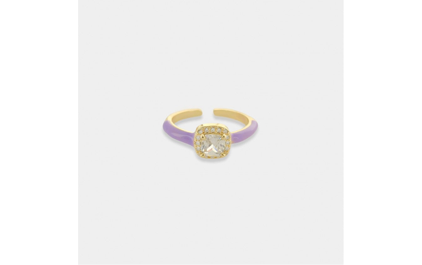 Enamel CZ Adjustable Rings