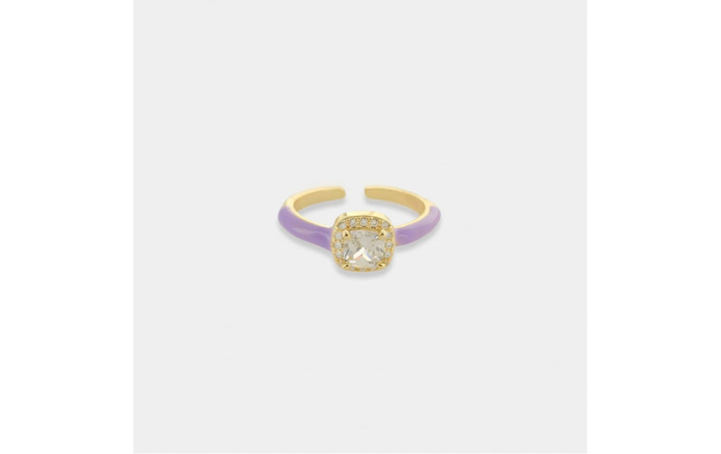 Enamel CZ Adjustable Rings