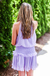 Lavender Smocked Waist Ruffle Mini Dress - Rush Dresses - Kendry Collection Boutique