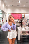Purple Twist Back Fuzzy Sweater - Shop Kendry Collection Boutique
