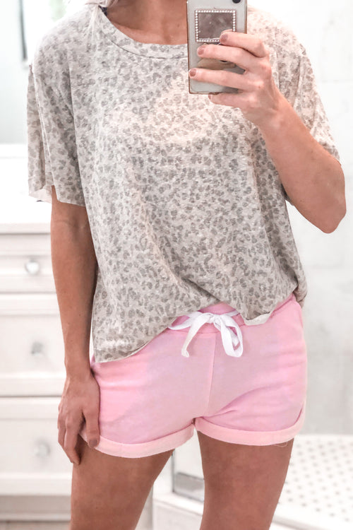 Hot Pink Drawstring Waist Lounge Shorts - Kendry Collection Boutique