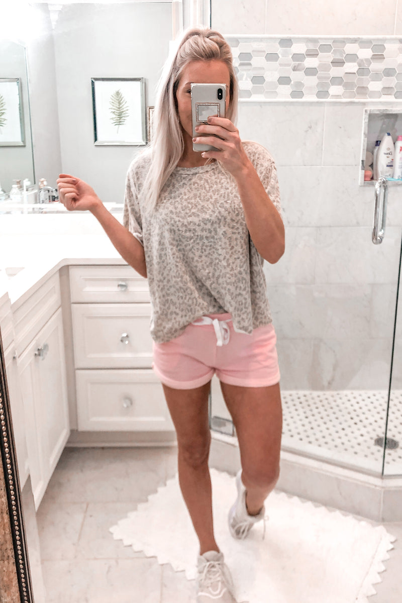 Taupe Leopard Print Cropped Tee - Kendry Collection Boutique