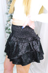 Leopard Silk Ruffle Smocked Skirt - Shop Kendry Collection Boutique 