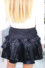 Leopard Silk Ruffle Smocked Skirt - Shop Kendry Collection Boutique 