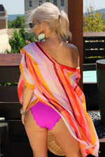Pocket Full Of Sunshine Orange Multi Striped Duster
