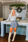 Light Blue Cutout Turtle Neck Sweater - Shop Kendry Collection Boutique 