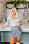Light Blue Cutout Turtle Neck Sweater - Shop Kendry Collection Boutique 