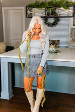 Light Blue Cutout Turtle Neck Sweater - Shop Kendry Collection Boutique 