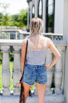 Light Grey Acid Wash Ribbed Cropped Tank - Shop  Kendry Collection Boutique Online