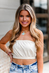Light Yellow Cropped Tube Top - Shop Kendry Collection Boutique