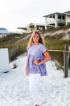 Lilac Babydoll Ruffle Tiered Top