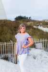Lilac Babydoll Ruffle Tiered Top