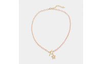 Enamel Chain With CZ Star Pendant Necklace