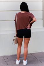 Mauve Boxy Style Basic Cropped Tee - Shop Kendry Collection Boutique - Kendry Collection Boutique