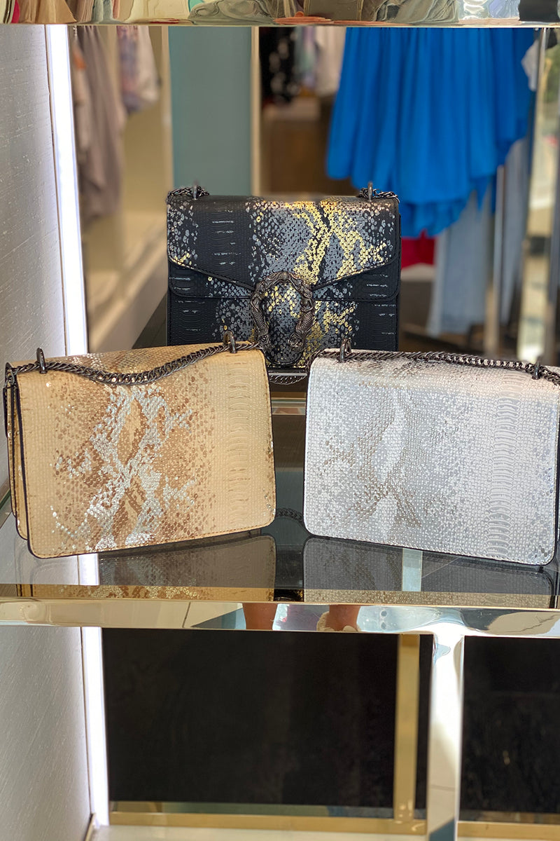 Metallic Horseshoe Purse