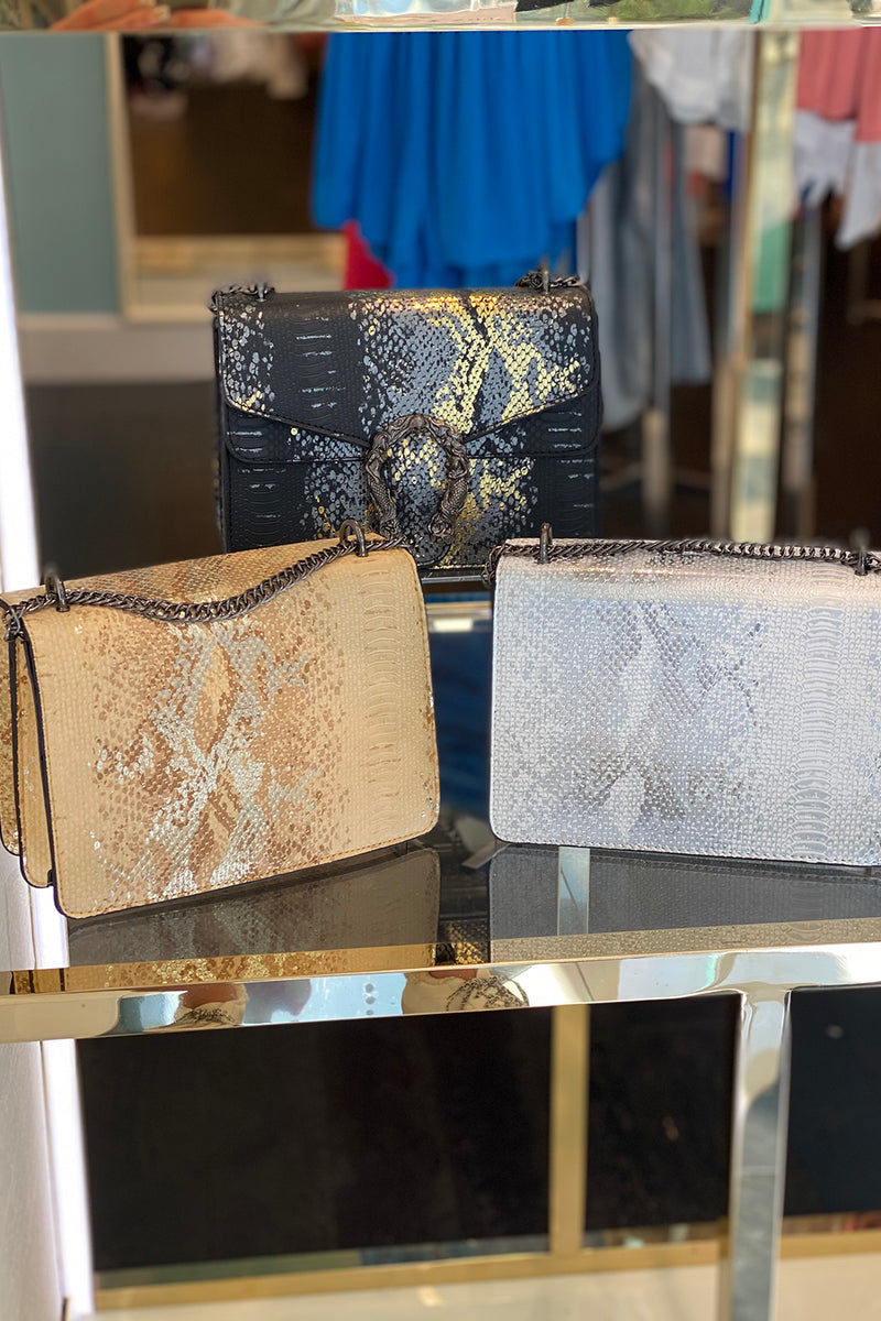 Metallic Horseshoe Purse