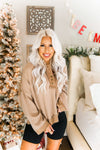 Mocha Studded Pullover - Kendry Collection Online Boutique