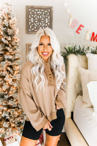 Mocha Studded Pullover - Kendry Collection Online Boutique
