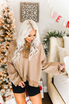 Mocha Studded Pullover - Kendry Collection Online Boutique