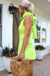 Mock Neck Romper - Lime Green - Kendry Collection Boutique