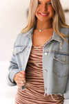 Monica Rhinestone Studded Denim Jacket - Shop Kendry Collection Boutique
