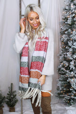 Multi Colored Tassel Scarf