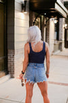 Navy Blue V Cut Ribbed Knit Tank Top - Shop Kendry Collection Boutique