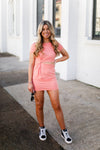 Neon Peach Cutout T-Shirt Mini Dress - Shop Kendry Collection Boutique