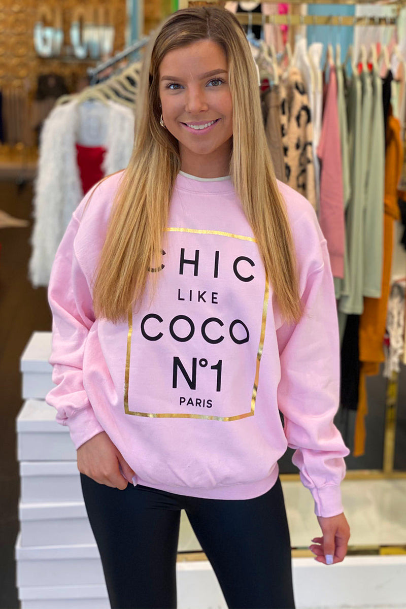 No. 1 Like Coco Pink Sweatshirt - Kendry Collection Boutique