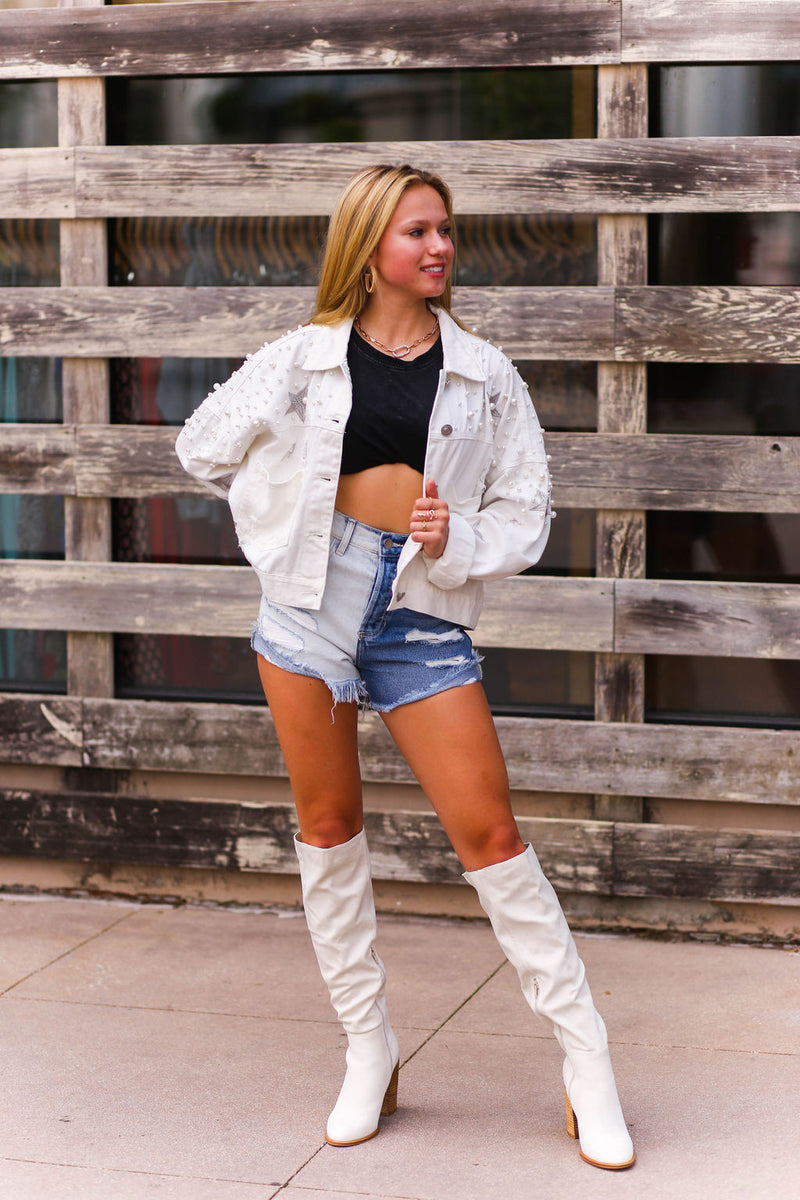Nora Two Toned Denim Shorts - Shop Kendry Collection Boutique