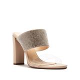 Nude Rhinestone Clear Block Heels - Shop Cute Shoes Now At Kendry Collection Boutique