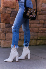 Off White Faux Leather Asymmetrical Ruffle Mini Skort- Shop Kendry Collection Boutique 