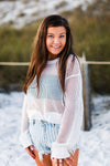 Off White Open Knit Sweater - Shop Kendry Collection Boutique
