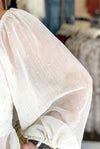 Off White Shimmer Blouse- Shop Kendry Collection Boutique Online