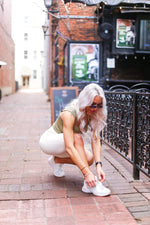 Off White Velvet Leopard Biker Shorts- Shop Kendry Collection Boutique