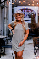 Olive Green T-Shirt Mini Dress - Shop Kendry Collection Boutique