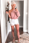 One Shoulder Sweatshirt - Pink - Kendry Collection Online Boutique