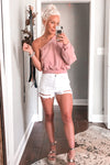 One Shoulder Sweatshirt - Pink - Kendry Collection Online Boutique
