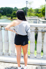 One Shoulder Sweatshirt Grey - Kendry Collection Online BoutiqueOne Shoulder Sweatshirt Grey - Kendry Collection Online Boutique