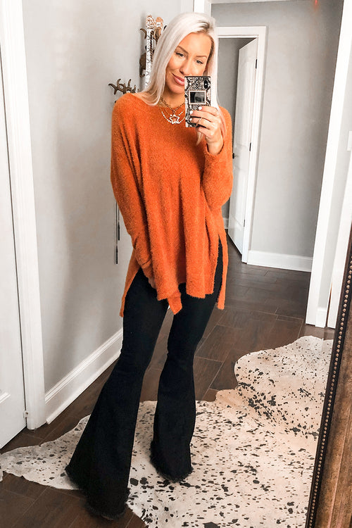 Black Super Flare Stretchy Denim Jeans