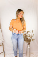 Orange Ruched Cutout Top - Shop Kendry Collection Boutique