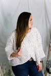 Pastel Confetti Knit Quarter Sleeve Sweater
