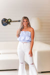 Periwinkle Ruffle Tube Top - Shop Kendry Collection Boutique
