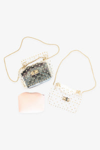 Chloe Studded Clear Crossbody Purse