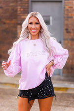 Pink Bride Pearl Letter Crewneck - Shop Kendry Collection Boutique