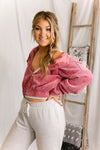 Pink Corduroy Zip Up Jacket - Shop Kendry Collection Boutique