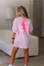 Pink Dior Lightning Bolt Graphic Tee - Shop Kendry Collection Boutique