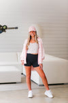 Pink Distressed Denim Shacket - Kendry Collection Boutique