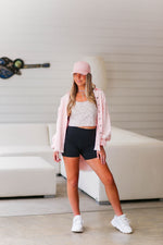 Pink Distressed Denim Shacket - Kendry Collection Boutique